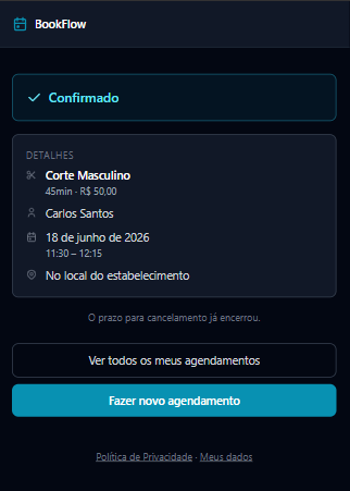Agendamento confirmado